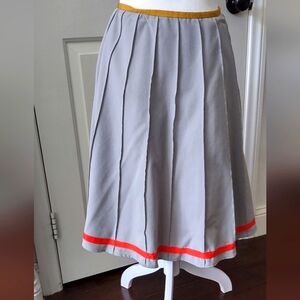 Light Gray Midi Pleated Skirt